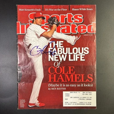 Cole Hamels Signed February 23, 2009 Sports Illustrated Magazine NO COA SEE DESC - Image 1 of 4