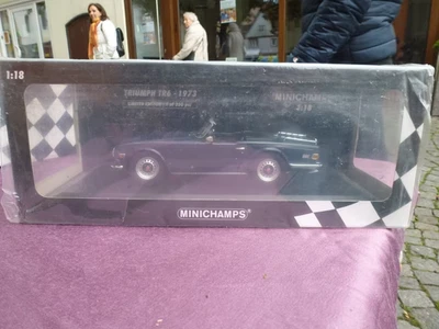 Minichamps, Triumpf TR6, 1973, Dark Blue, 1:18, Neu, OVP - Bild 1 von 4