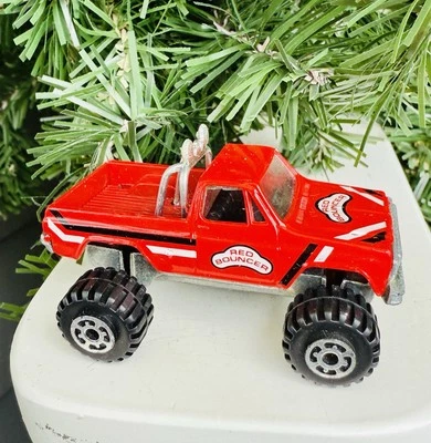 Road Champs Red GMC High Roller Pickup "Red Bouncer" Hecho en Hong Kong Foto 1 de 4