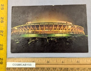 Tarjeta postal del estadio de béisbol vista nocturna de los Atlanta Braves años 70 - Imagen 1 de 2
