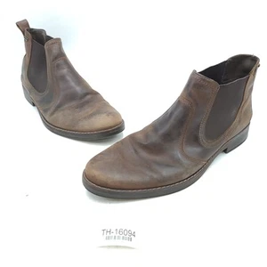 Nordstrom Mens Shop Gavin Sz 11.5 Brown Leather Waterproof Chelsea Boots EU 45 - Picture 1 of 18
