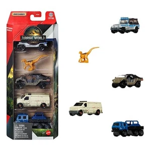 Matchbox Jurassic World Rebirth Car, Truck & Dinosaur Car 5 Pack 1:64 Scale, Rap - Picture 1 of 3