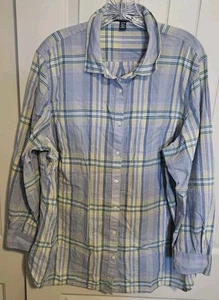 Chaps Langarm Hemd mit Knopfleiste Herren Gr. XL kariert - Bild 1 von 13