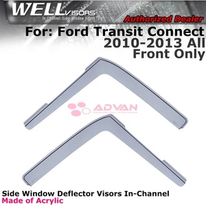 WELLvisors For Ford Transit Connect 2.0L 2010-2013 Window Visors In-Channel 2Pcs - Foto 1 di 3