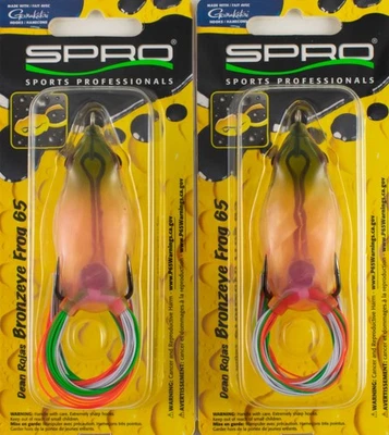 (LOT OF 2) SPRO BRONZEYE FROG 65 5/8OZ SBEF65HRPK HERRING PERK BN2101 - Image 1 of 3