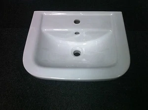 Argent Azure Square Semi Reccessed White Ceramic Basin 1TH with Overflow 550x450 - Picture 1 of 3