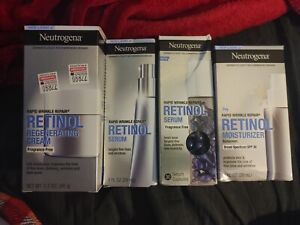 (Lot of 4) Neutrogena Rapid Wrinkle Repair Regenerating Cream Day Eye Serum NEW