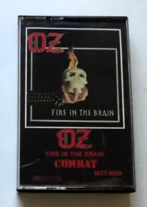 Oz Fire In The Brain Cassette Tape & Insert Combat Records MXT 8006 1984 - Picture 1 of 7