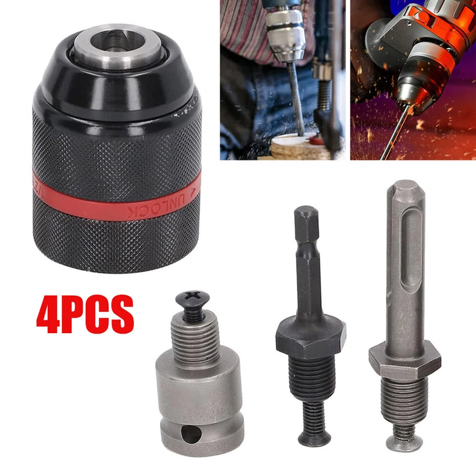 2-13mm Schnellspannbohrfutter mit 1/4" Sechskant/SDS-Plus/Vierkant Adapter - Bild 1 von 4