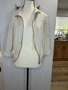 Kirra Cream Lightweight Jacket Size M with 3/4 Sleeves - Picture 1 of 10