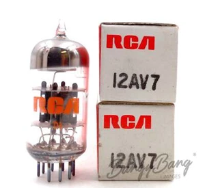 2 RCA 12AV7 Twin Triode Oscillator Mixwe VHF TV Audio Vacuum Tube Valve- Bangyba - Picture 1 of 1
