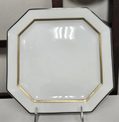 Квадратная обеденная тарелка Bernardaud Limoges France PRINCE NOIR никогда не использовалась СОВЕРШЕННО НОВАЯ - Изображение 1 из 3