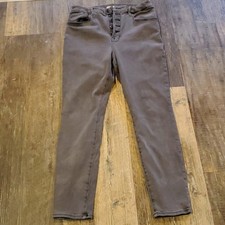 Good American Exposed Button Fly Skinny Jeans Size 14/32