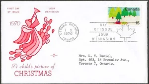 🍁Canada  #530    "SNOWMOBILE + TREE"    Fine Used  1970  Rosecraft Cover - Picture 1 of 2