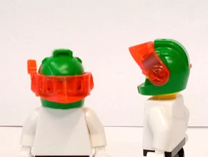 LEGO Minifigure NEXO Green Knights Helmet NEON CASTLE GUARD Slotted Visor - Picture 1 of 1