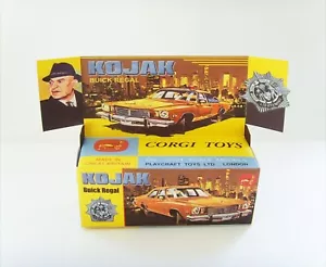 CORGI TOYS No.290 - KOJAK - Custom reproduction box and display back ONLY. - Picture 1 of 5