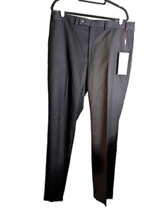 Van Heusen Manvell nero 38/34 tuta abbigliamento vestito pantalone uomo nuovo con etichetta - Foto 1 di 6