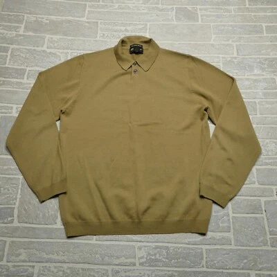 Eddie Bauer Fine Italian Merino Wool Sweater Mens LT Large Tall Beige Collared - Image 1 of 4