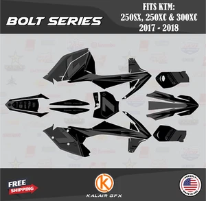 Graphics Kit for KTM 250XC 300XC 250SX (2017-2018) Bolt - Gray - Picture 1 of 6