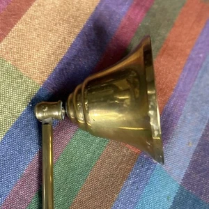 Vintage Brass & Wood Candle Snuffer Swivel Shaped Decorative 12” - Picture 1 of 6