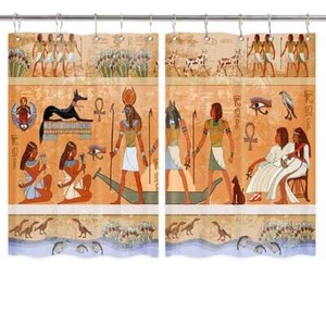 Egypt Myths 3D Curtains 2 Panel Set with Hooks Window Drapes for Kitchen Cafe - Picture 1 of 11