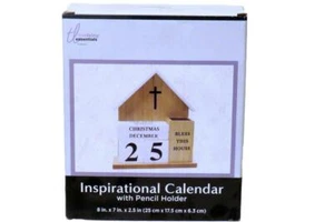 Inspirierender Holzkalender mit Stiftehalter True Living Essentials - Bild 1 von 3