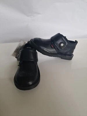 ZAPATO ESCOLAR NIÑOS INFANTES KICKERS ADLAR STRALO CUERO NEGRO UK Talla 6.5Kid EU 24 Foto 1 de 4