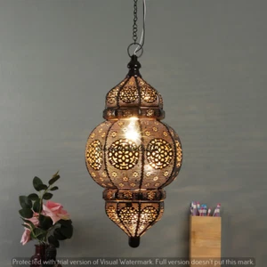 Vintage Design Moroccan Turkish Lamp, Handmade Ceiling Fix Hanging Lighting Lamp - Picture 1 of 6