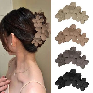 Flower Hair Clips for Women 4 Pcs Large Hair Claw Clips for Thick Hair Big Fl... - Picture 1 of 8