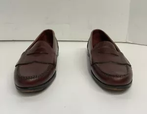 Mocassini vintage Cole Haan USA da uomo in pelle rossa bordeaux taglia 7,5 D - Foto 1 di 20