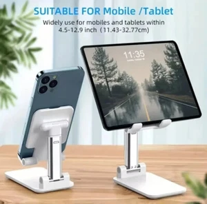 Adjustable Desktop Mount Stand For iPhone iPad Tablet Mobile Phone - Picture 1 of 14