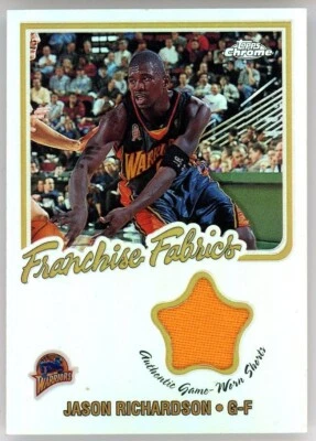 Jason Richardson 2002 Topps Cromo Franquicia Telas Refractor/25 Parche Reliquia Foto 1 de 2