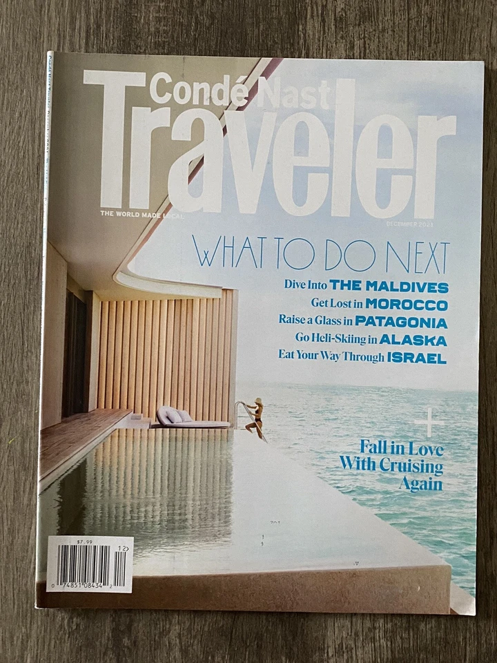 CONDE NAST TRAVELER MAGAZINE DECEMBER 2021 MALDIVES MOROCCO PATAGONIA ALASKA  - Image 1 of 1