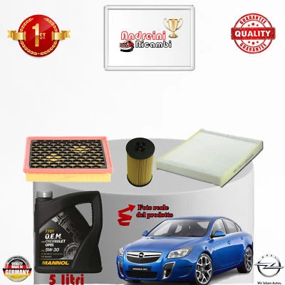 KIT TAGLIANDO FILTRI + OLIO OPEL INSIGNIA 1.6 TURBO 132KW 180CV DAL 2014 -> - Imagen 1 de 2