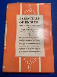 1924 Essentials of English Speech and Literature by Frank H. Vizetelly - Imagen 1 de 8
