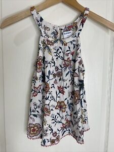 Old Navy Girls Sleeveless Shirt Size Xl 14 Made In India Flower Pattern
