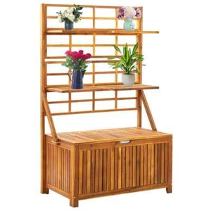 Storage Box Acacia wood color Solid Acacia wood 39 x 21.7 x 63 in vidaXL - Picture 1 of 9