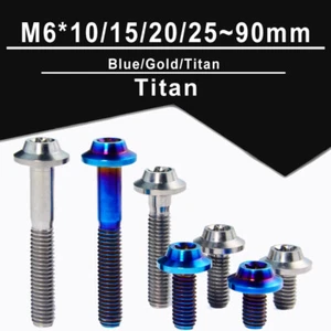 M6*10~90mm Titan Regenschirm Kopf Schrauben Pflaume Kopf Motorrad Umbau Schraube - Picture 1 of 33