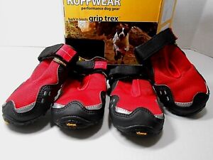 Ruffwear Vibram Bark N Boots Grip Trex All Terrain Dog Shoes 2.5" Red 