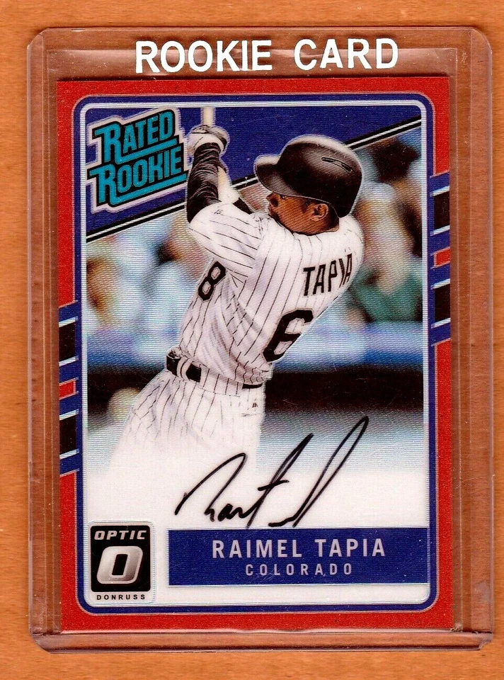 2017OPTIC "SSP" RAIMEL TAPIA "RATED ROOKIE ORANGE "94/99" ROCKIES"on card AUTO - Image 1 of 4