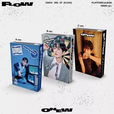 SHINEE ONEW [FLOW] 4th Mini Album NEMO 3 Ver SET/3 Tag LP+24 Photo Card+GIFT - Image 1 of 4