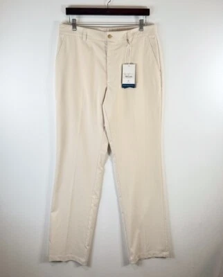 NWT Cutter Buck Mens Pants Beige Chino Straight Performance Stretch Golf 33x34 - Image 1 of 4