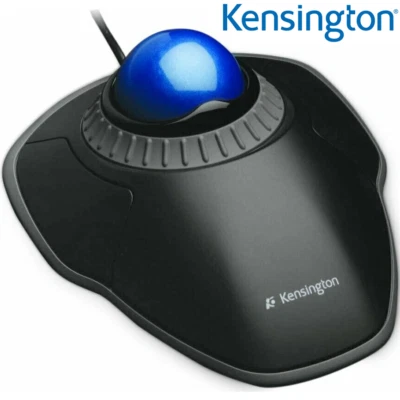 NEW KENSINGTON Optical Mouse Tracking Orbit Trackball Scroll + Wrist Rest 72337 - image 1 of 4