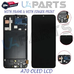 For Samsung Galaxy A70 SM-A705F OLED LCD Touch Screen Digitizer Display + Frame - Zdjęcie 1 z 4