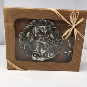 NIB Star Home Tidbit Bowl With Spreader Artichoke Bowl For Dips Serving Bowl New - Picture 1 of 3