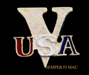 V FOR VICTORY MADE IN USA WTC 911 US HAT PIN UP US ARMY MARINES NAVY AIR FORCE - Picture 1 of 1