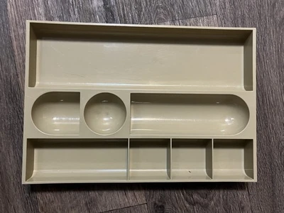Vintage Anos 70 ELDON Produtos de Escritório MODULAR Pegue Todas as Bandejas Organizadoras em Bronzeado - Imagem 1 de 4
