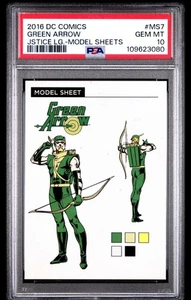 2016 DC COMICS JUSTICE LEAGUE MODEL SHEET #MS7 GREEN ARROW POP 4 PSA 10 GEM MINT - Picture 1 of 2