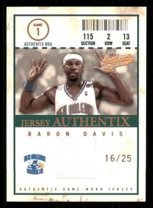 2004-05 Fleer Authentix Jerseys 25 #31 Baron Davis /25 - Picture 1 of 2