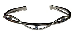 Waverly Saphir Sterling Manschette Armreif Armband .925 von Shane Co UVP 390 $ - Bild 1 von 6